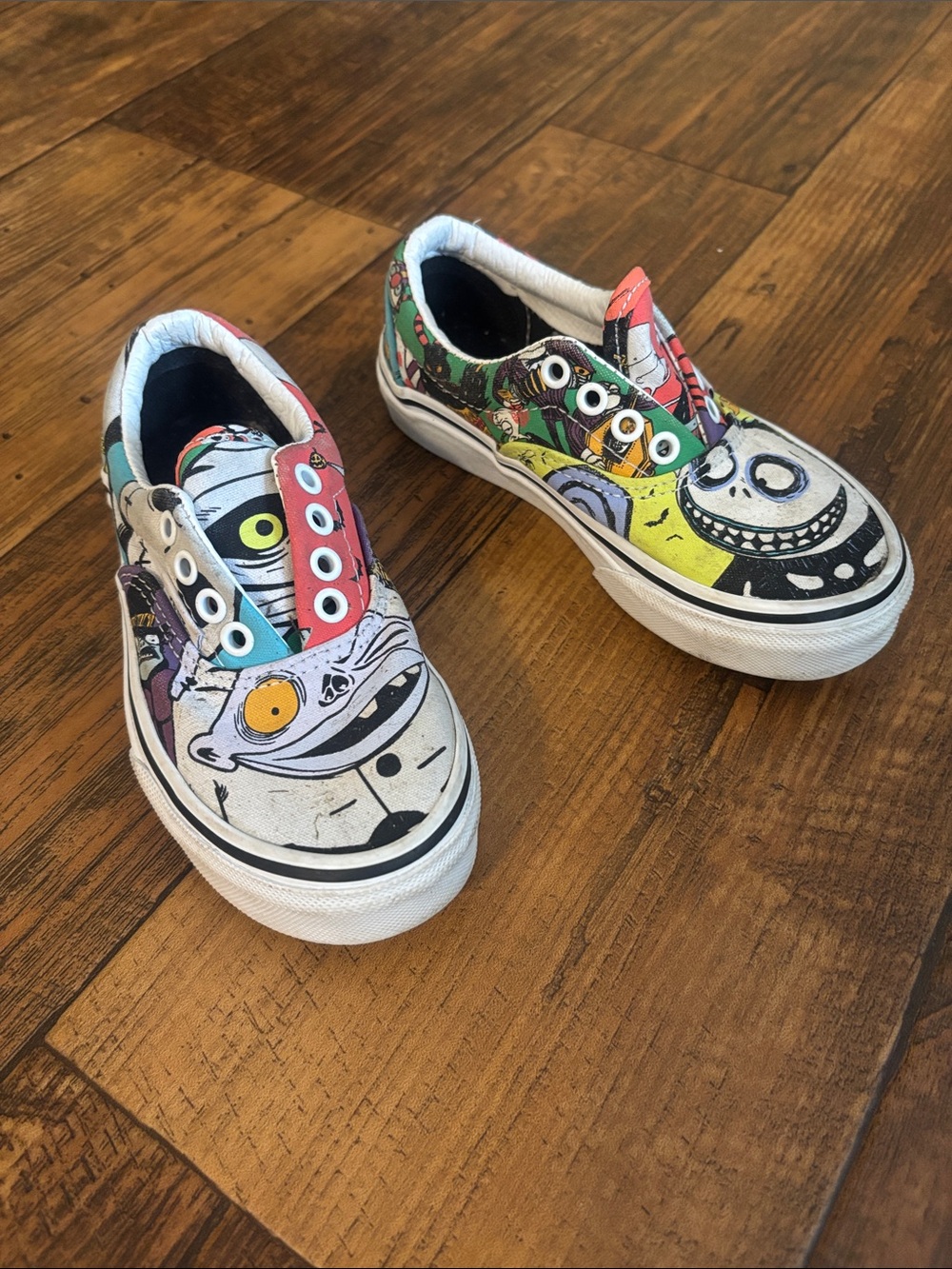 Vans Kids Multicolor Cartoon Slip-On Sneakers